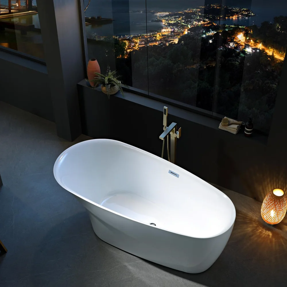 Wave-Like Sculptural Acrylic Bathtub MC-6021