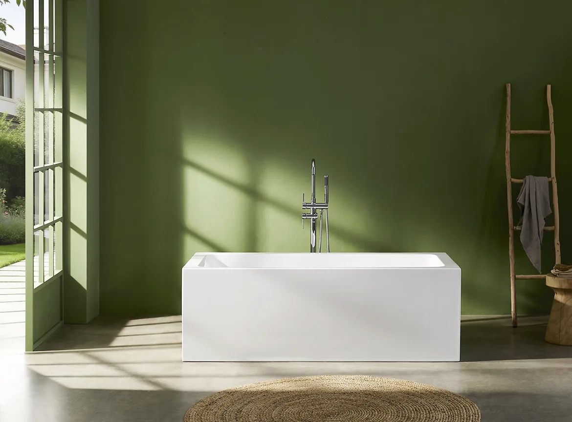 Contoured Rectangular Acrylic Bathtub MC-8004