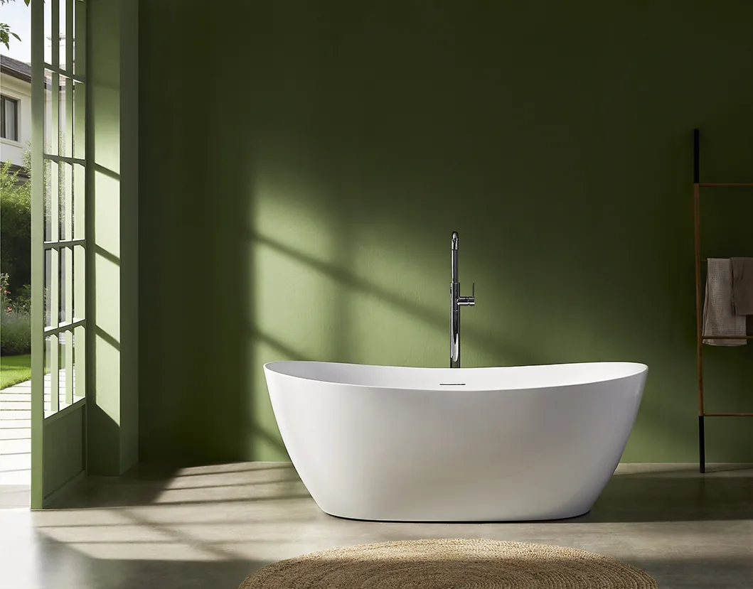 Deep Oval Acrylic Freestanding Bathtub MC-8015