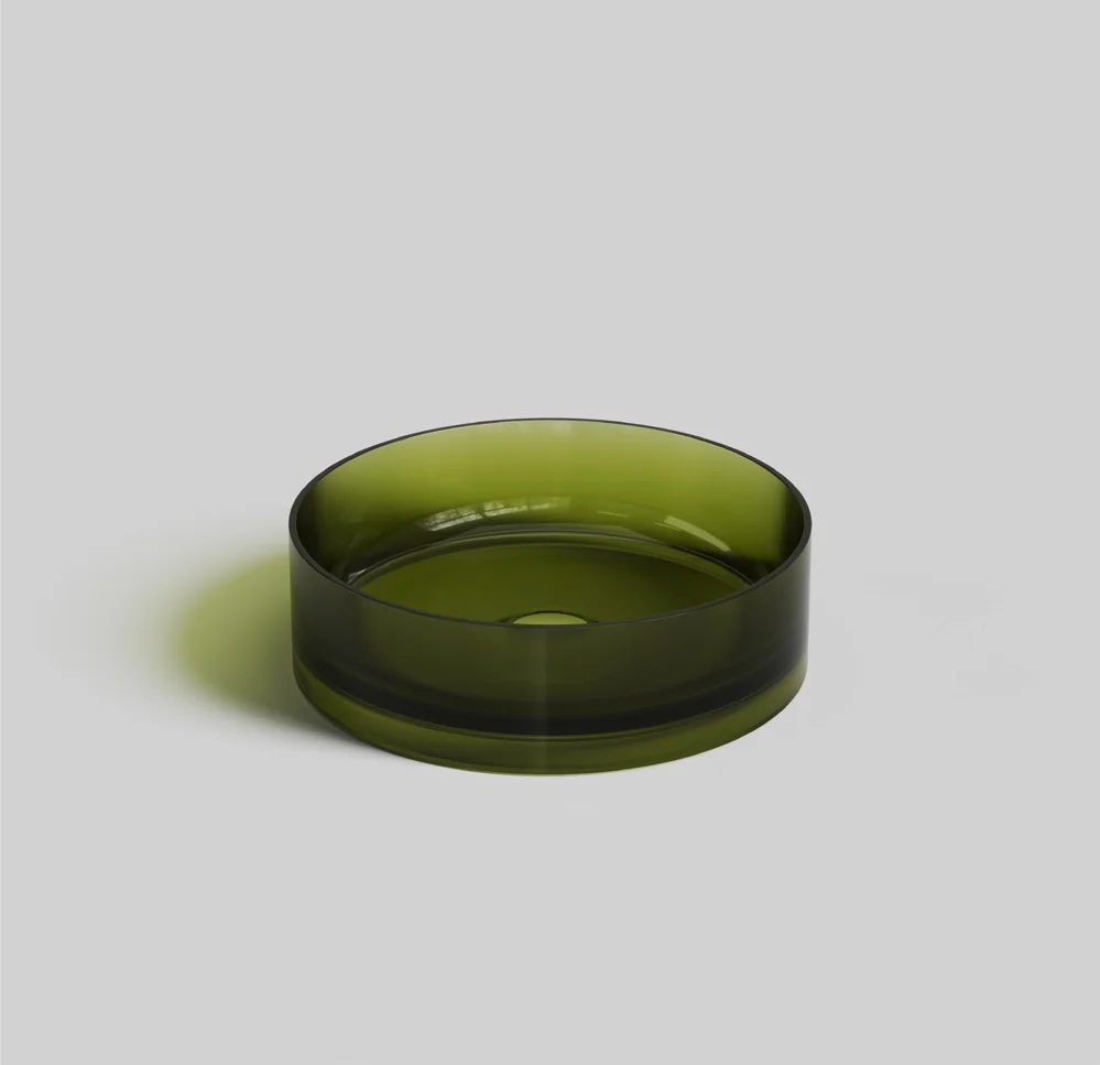Round Transparent Resin Above Counter Basin MN-9007C