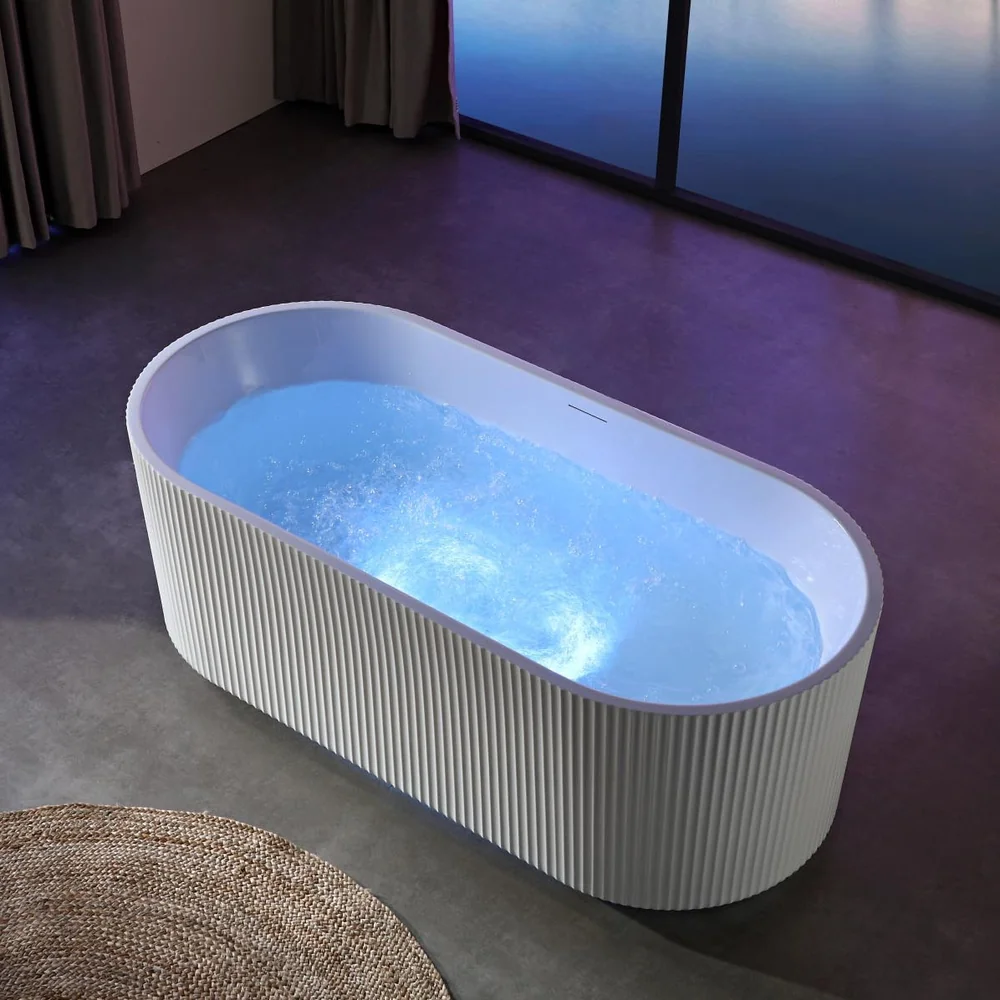 Oval Fluted Dual Size Acrylic Bathtub MC-6006