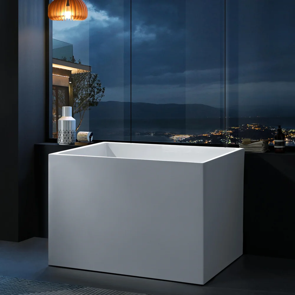 Minimalist Cube Rectangular Acrylic Bathtub MC-6024