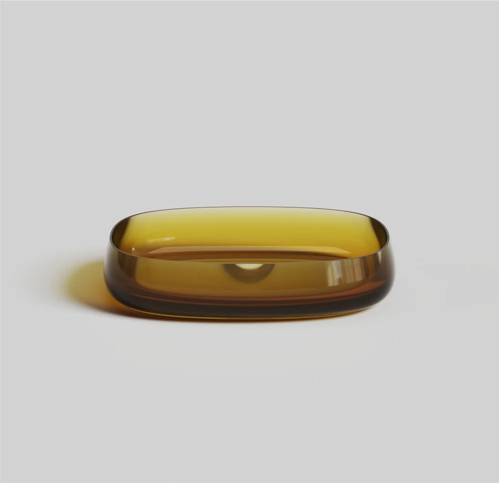 Oval Transparent Resin Above Counter Basin MN-9003C